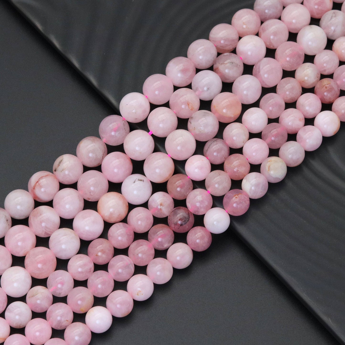 Genuine Pink Opal Round Smooth Beads,Sku#U1825c