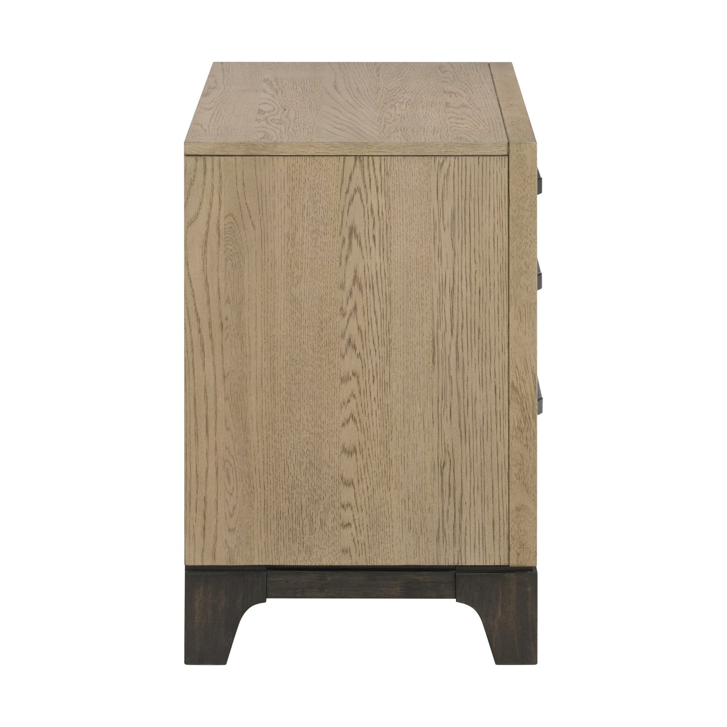 Brown 3-Drawer Nightstand With USB