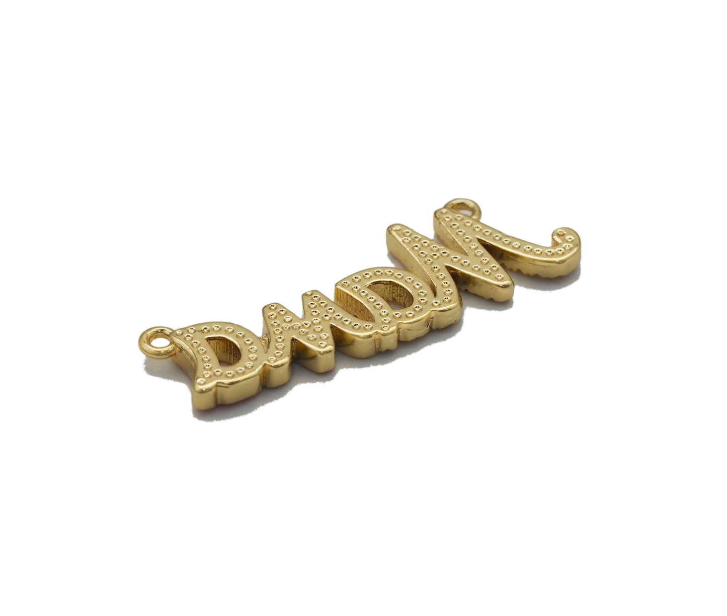 Red Enamel Mama Word Connector Charm, Sku#L715