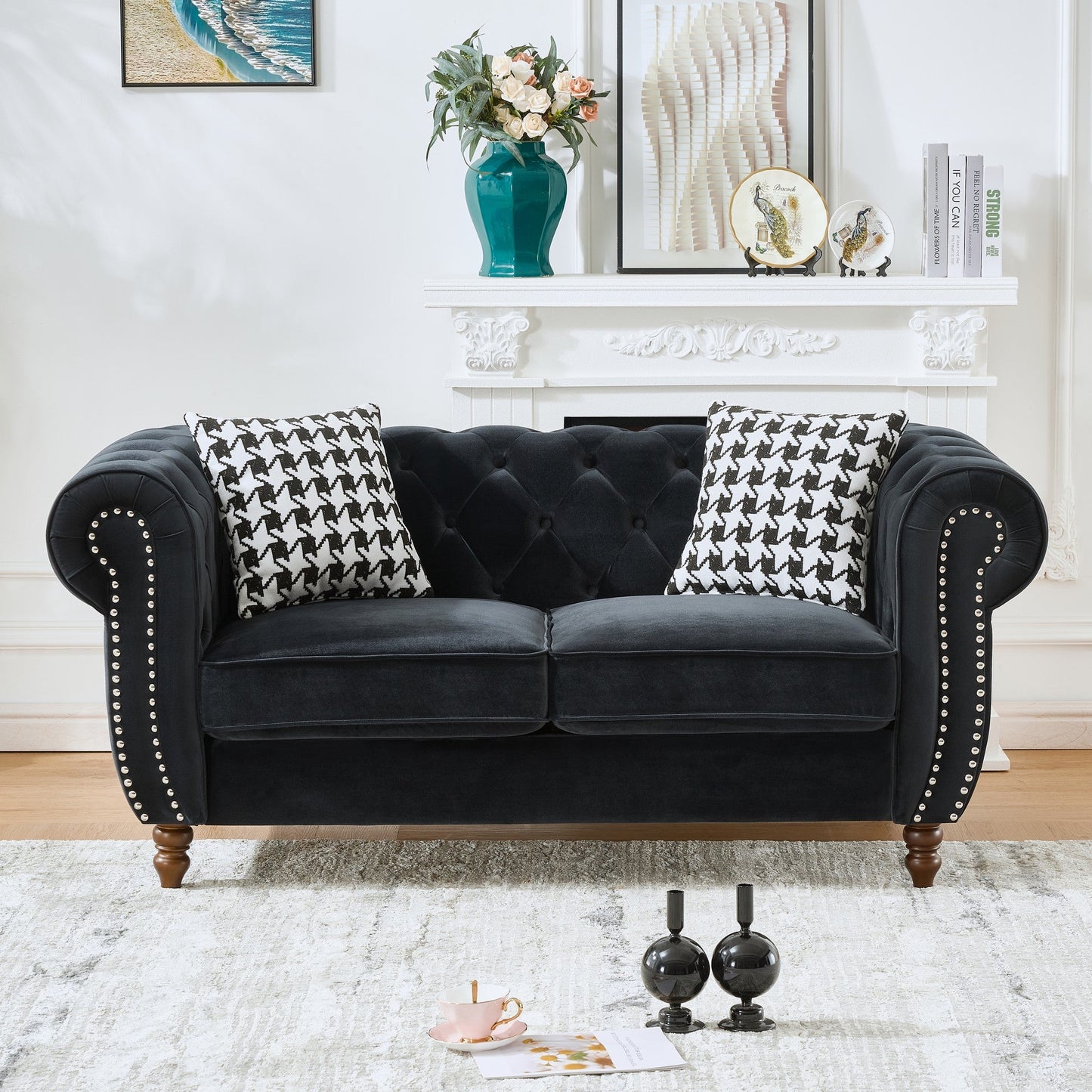 Chesterfield Velvet Upholstered Sofa