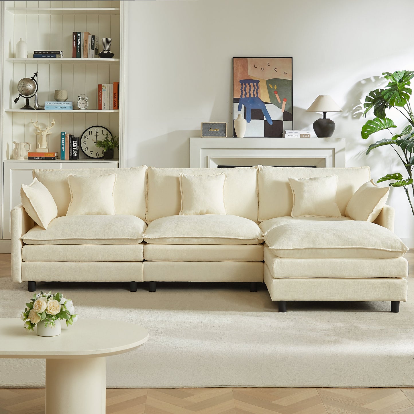 Modular Sectional Sofa, 110 Inch L Shaped Couch Set
