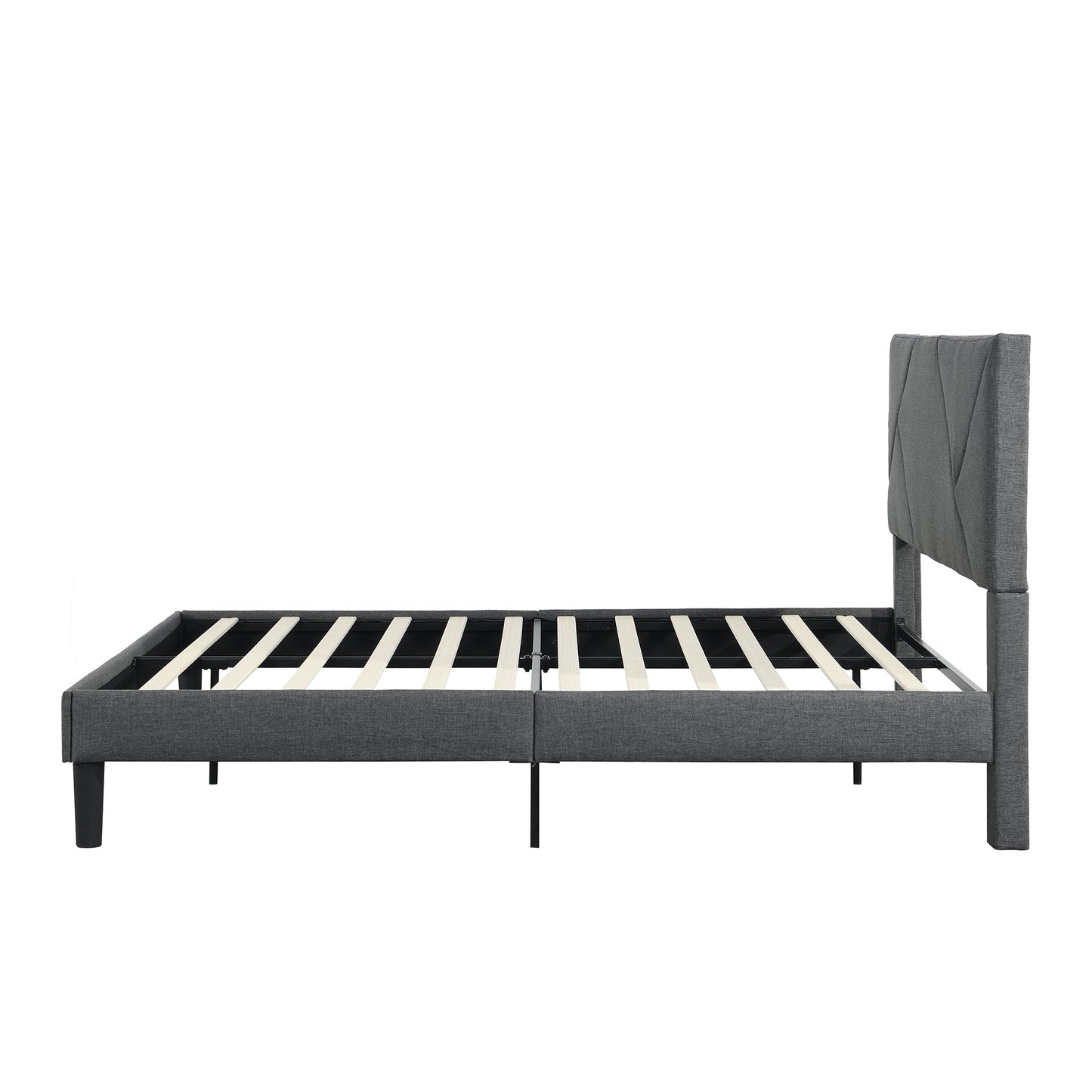 Full Size Upholstered Platform Bed Frame with Headboard