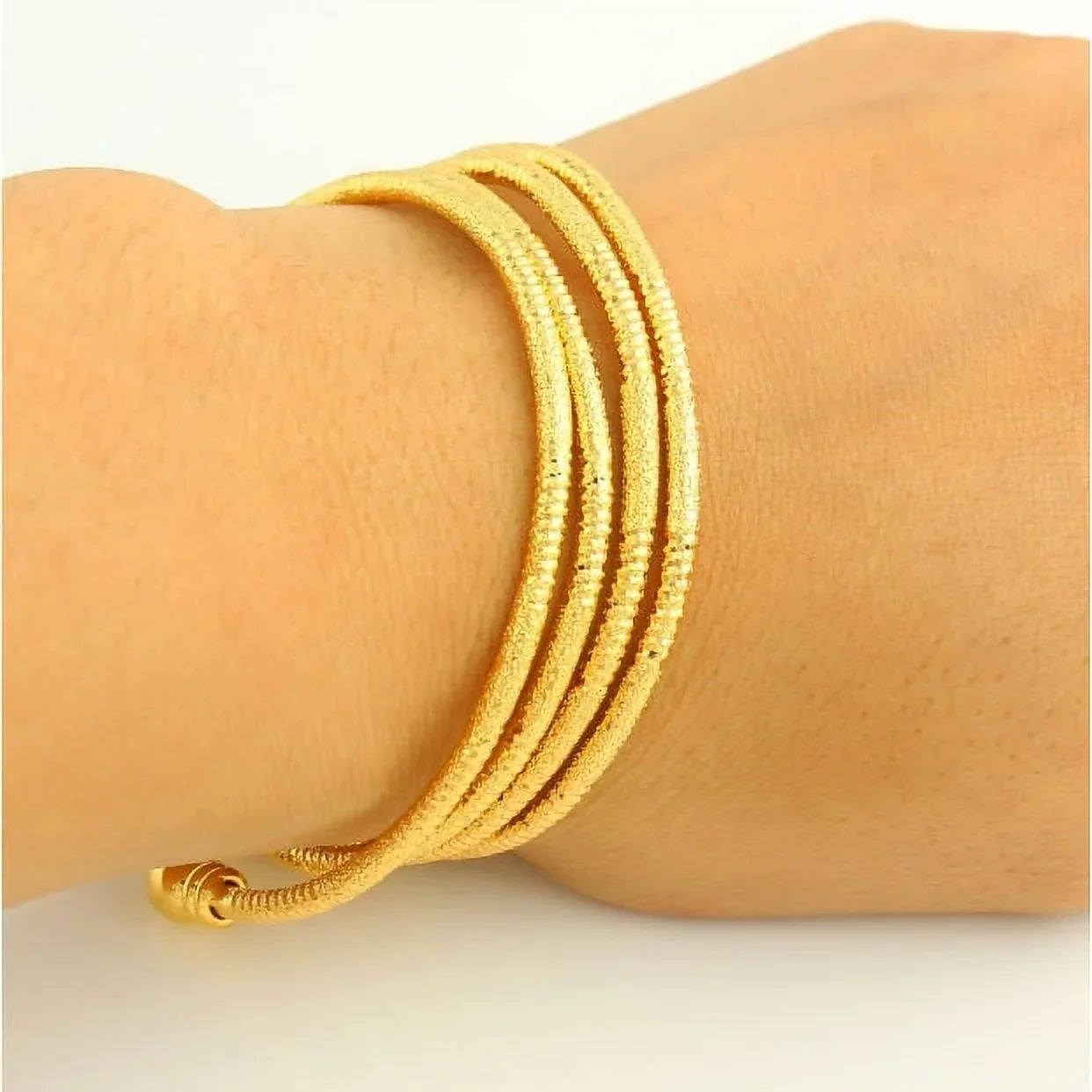 18k Yellow Gold Filled High Polish Finish COCO Head Bangles