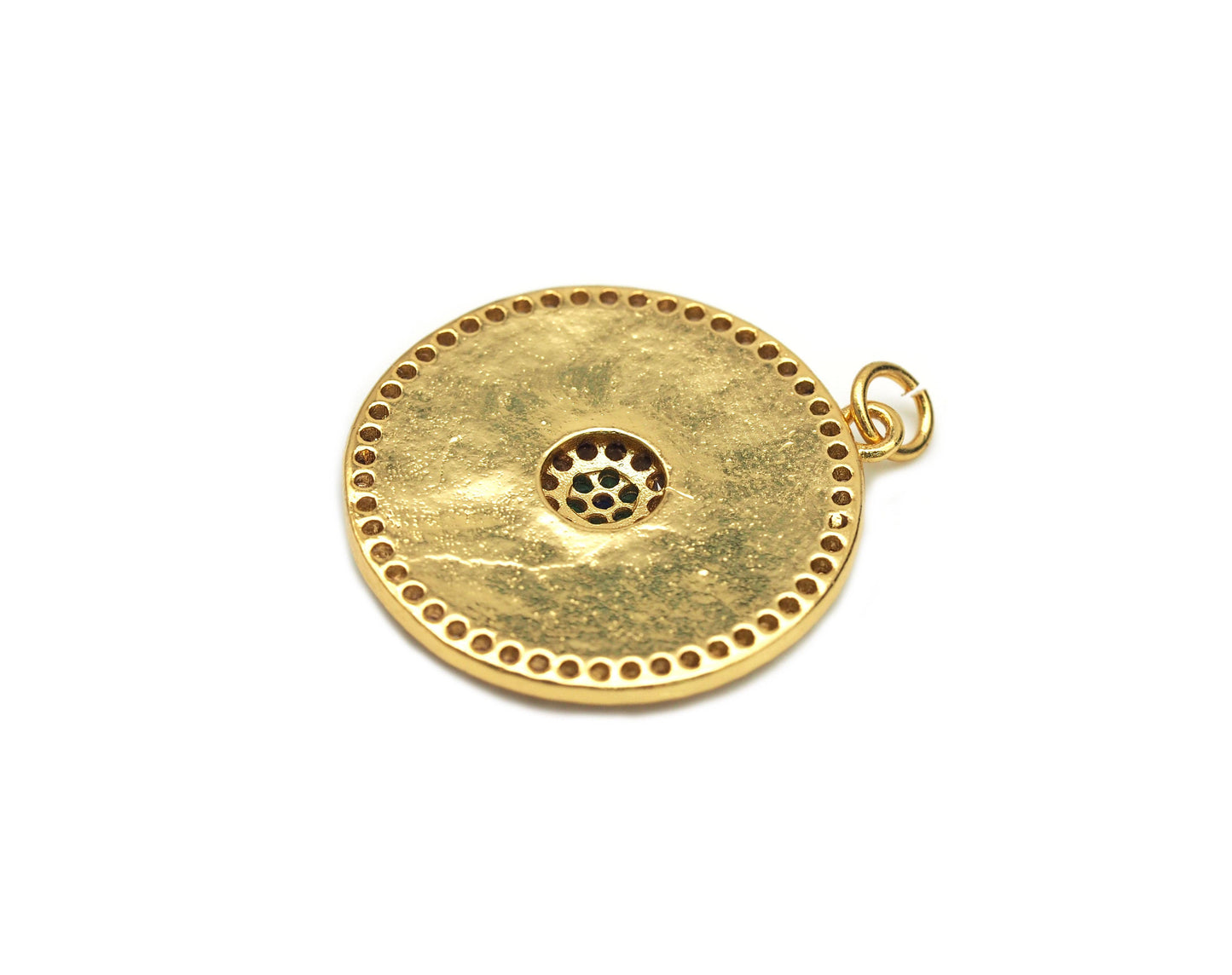 CZ Enamel Sunflower Charm, Sku#B163