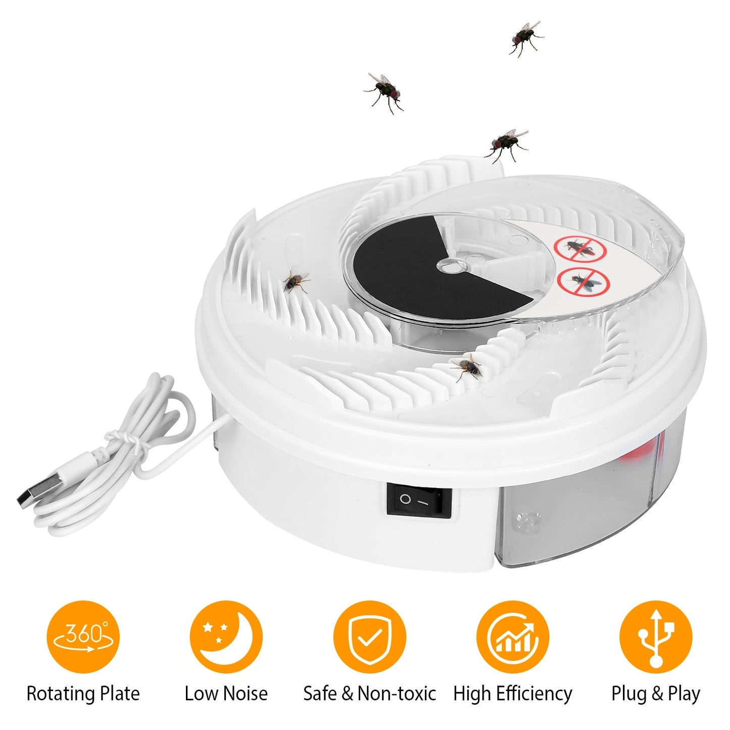 Electric Fly Trap - USB Powered, Rotating Indoor Use