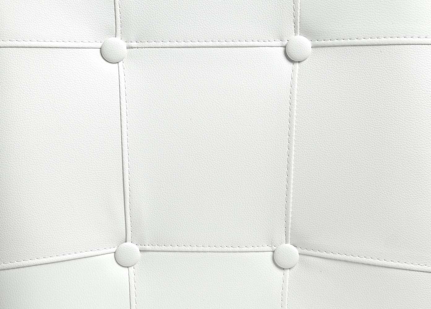 Hussein - Side Chair (Set of 2) - White Synthetic Leather & Black
