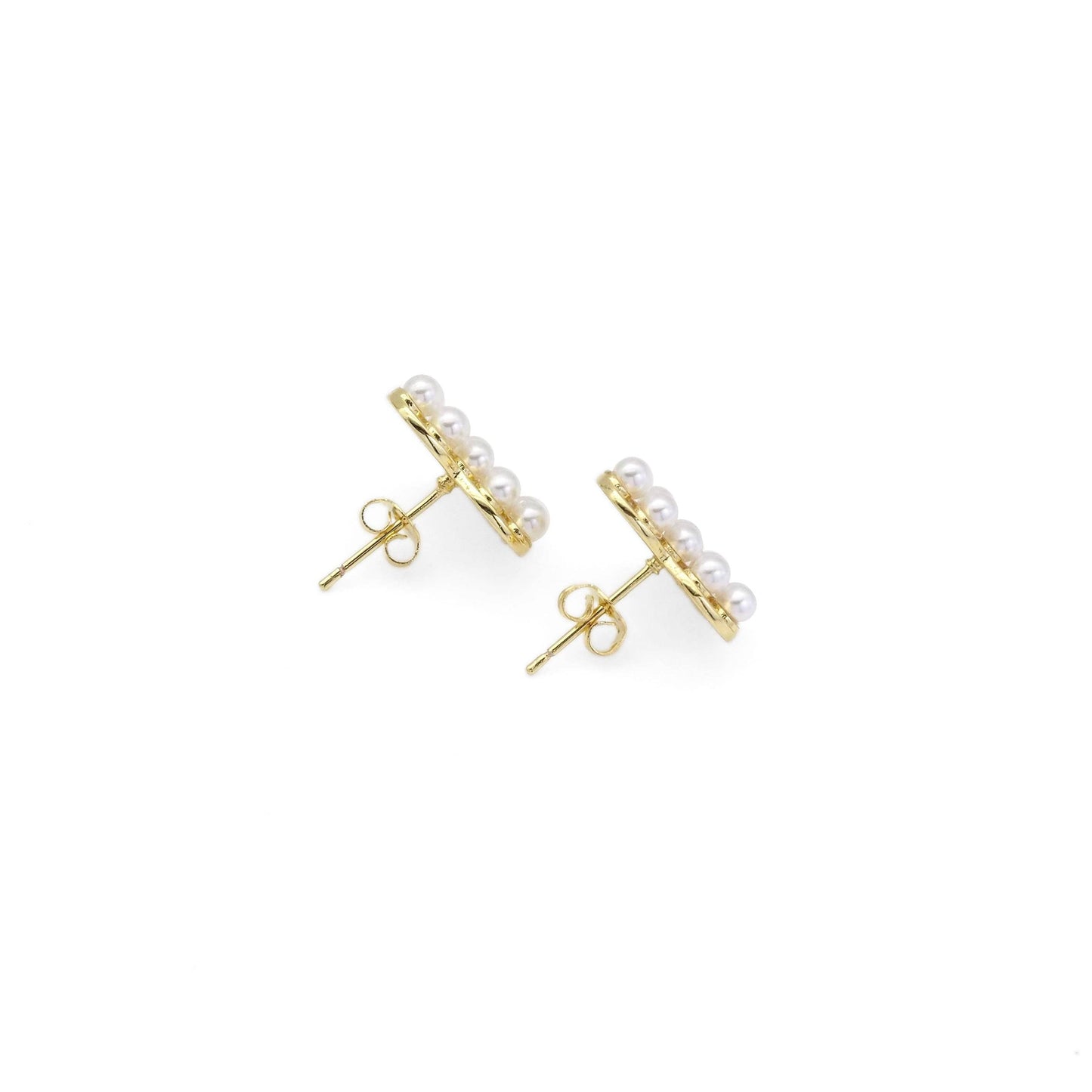 Pearl Heart Stud Earrings, Sku#LK857