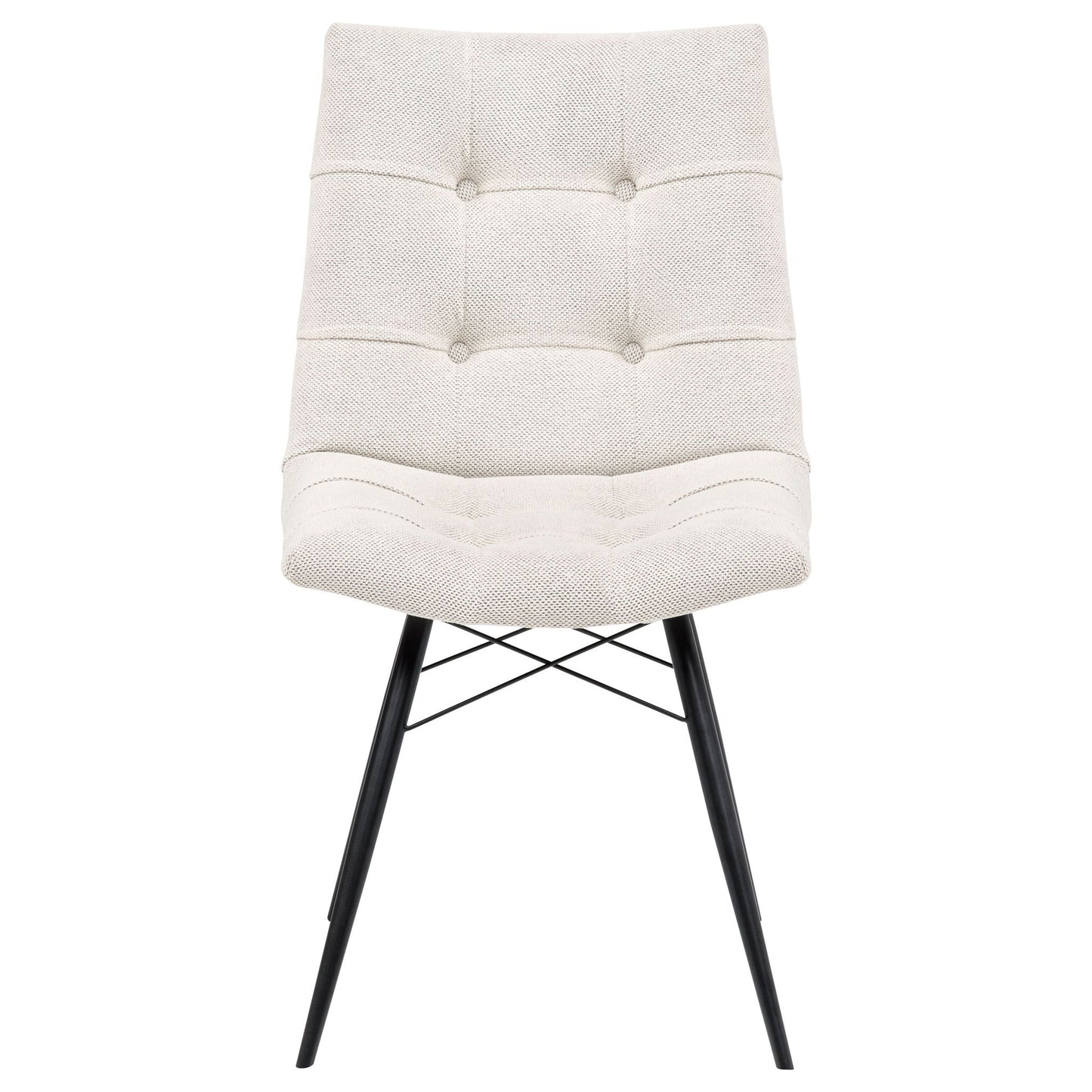 Aiken Fabric Upholstered Dining Side Chair Saddle Stone White (Set of 4)