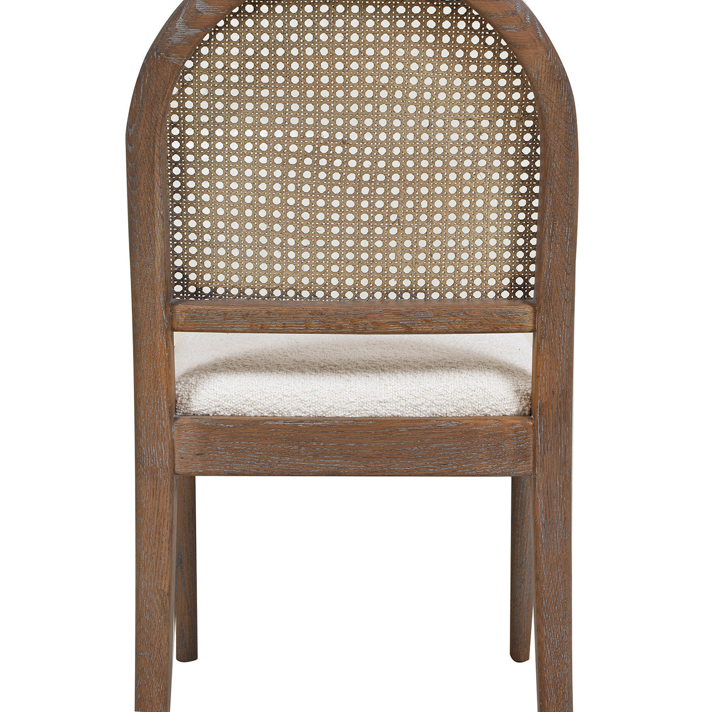 Panama 18.5" Curved Cane Rattan Side Dining Chair, Set of 2