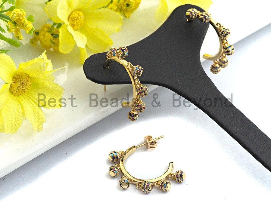 Colorful CZ Cuff Earring, Sku#J104