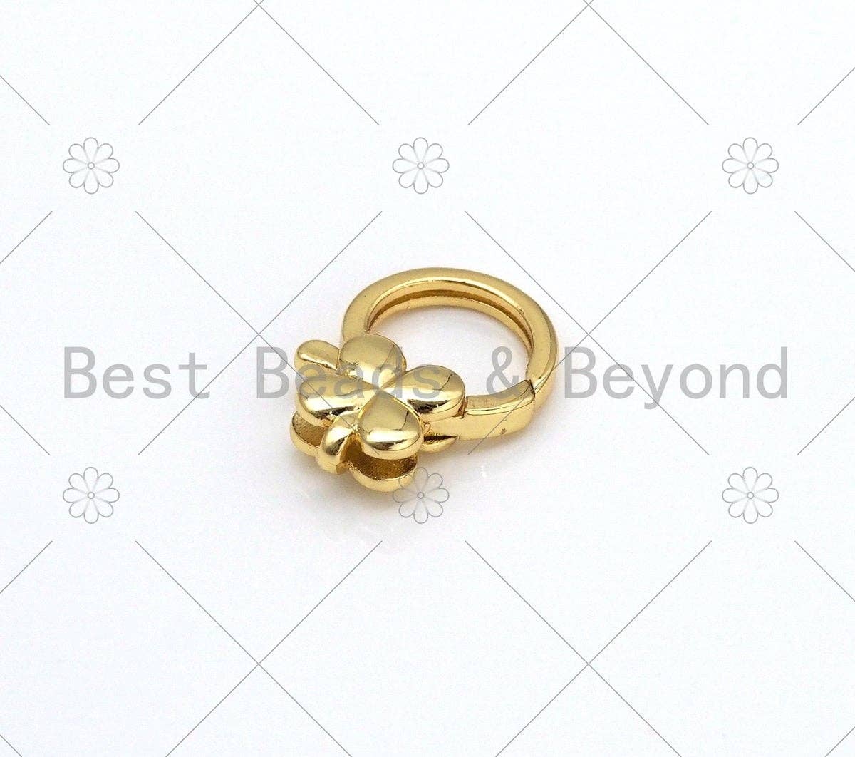 High Quality Flower Lobster Claw Clasp, 18k Gold Filled Simple Lobster Claw Clasp,Wholesale Lobster Claw, 13x19mm,Sku#LK442