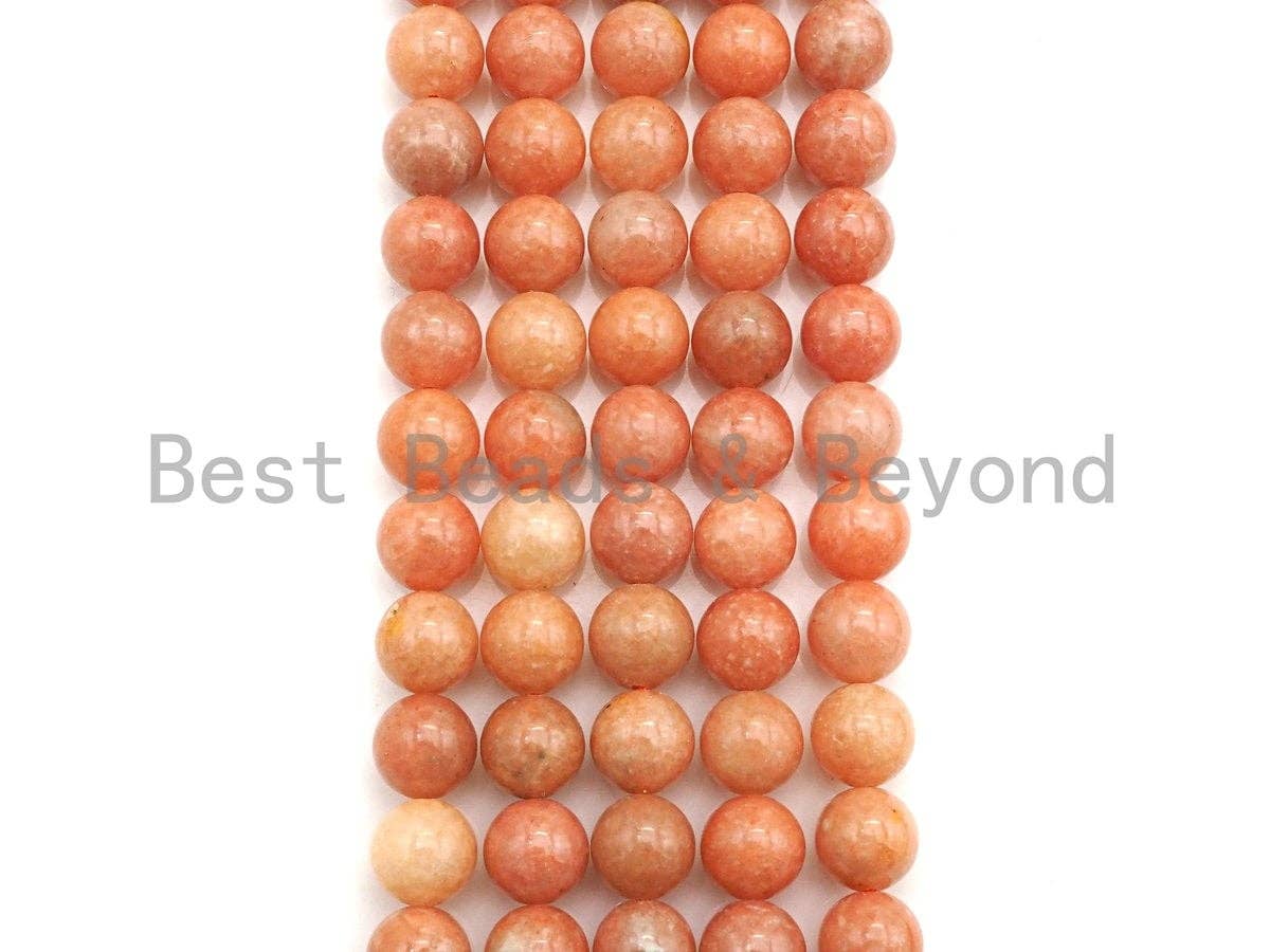NEW STONE!! High Quality Natural Peach Calcite Beads, 8mm/10