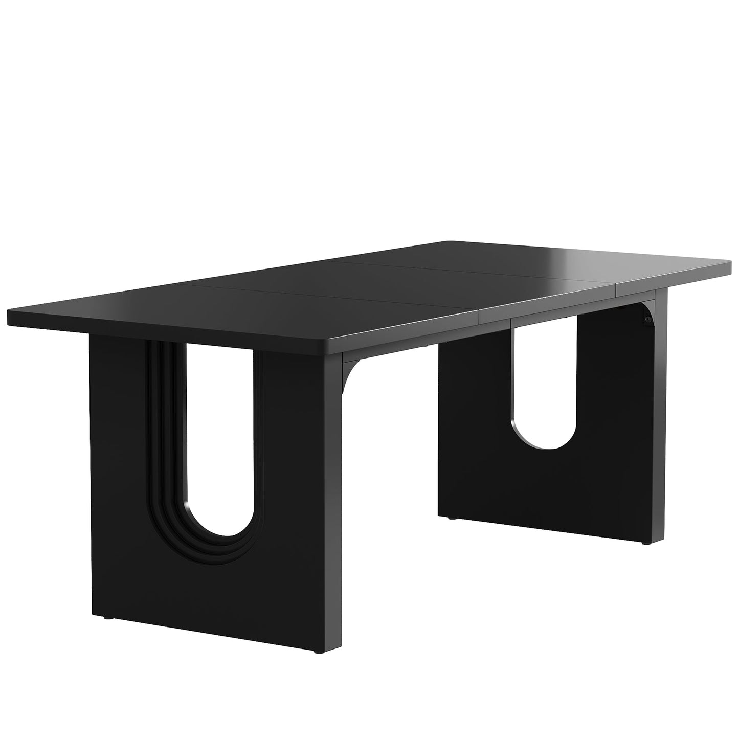 71" Modern Black Dining Table
