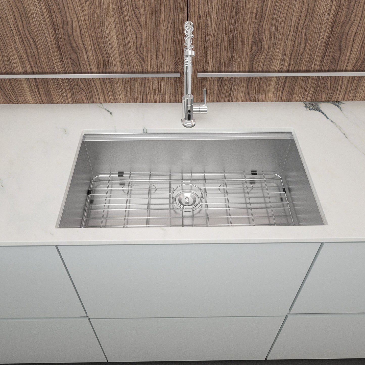 30" Undermount Kitchen Sink - 16 Gauge Stainless Steel