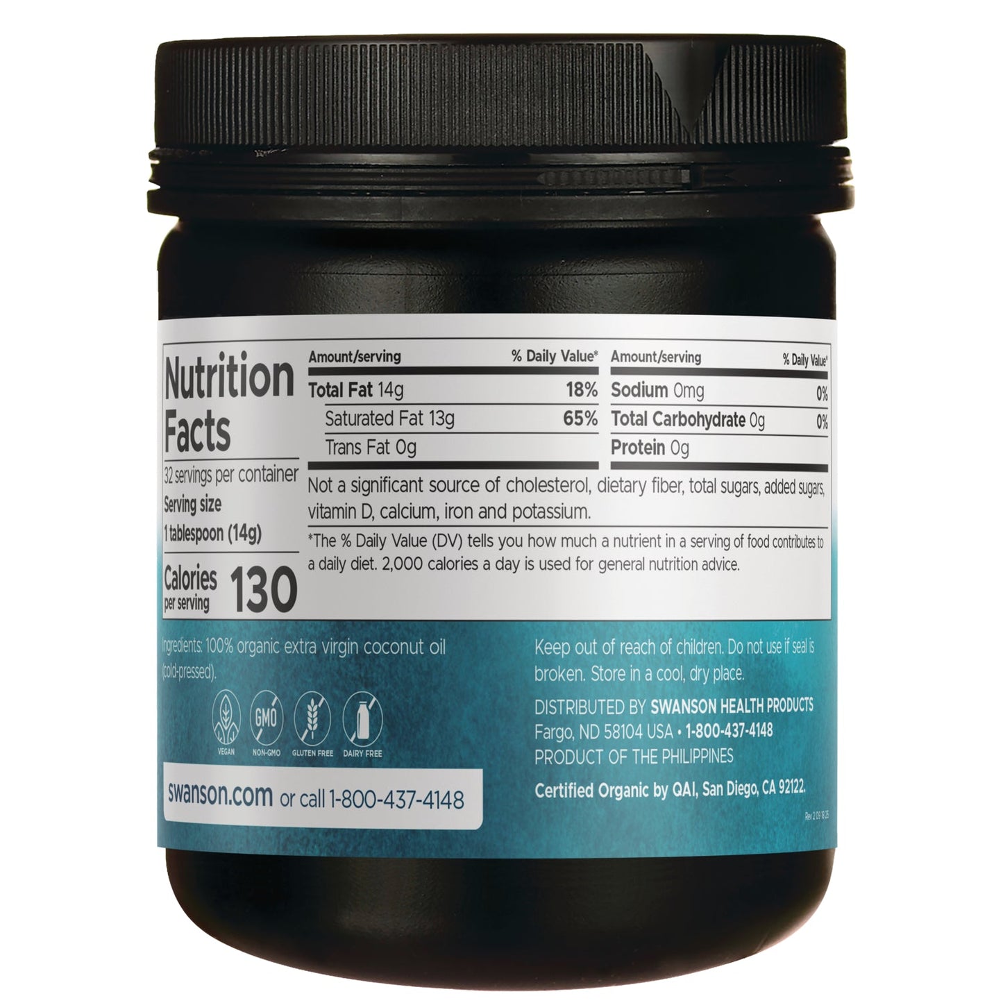 100% Organic Extra Virgin Coconut Oil - Cold Pressed
