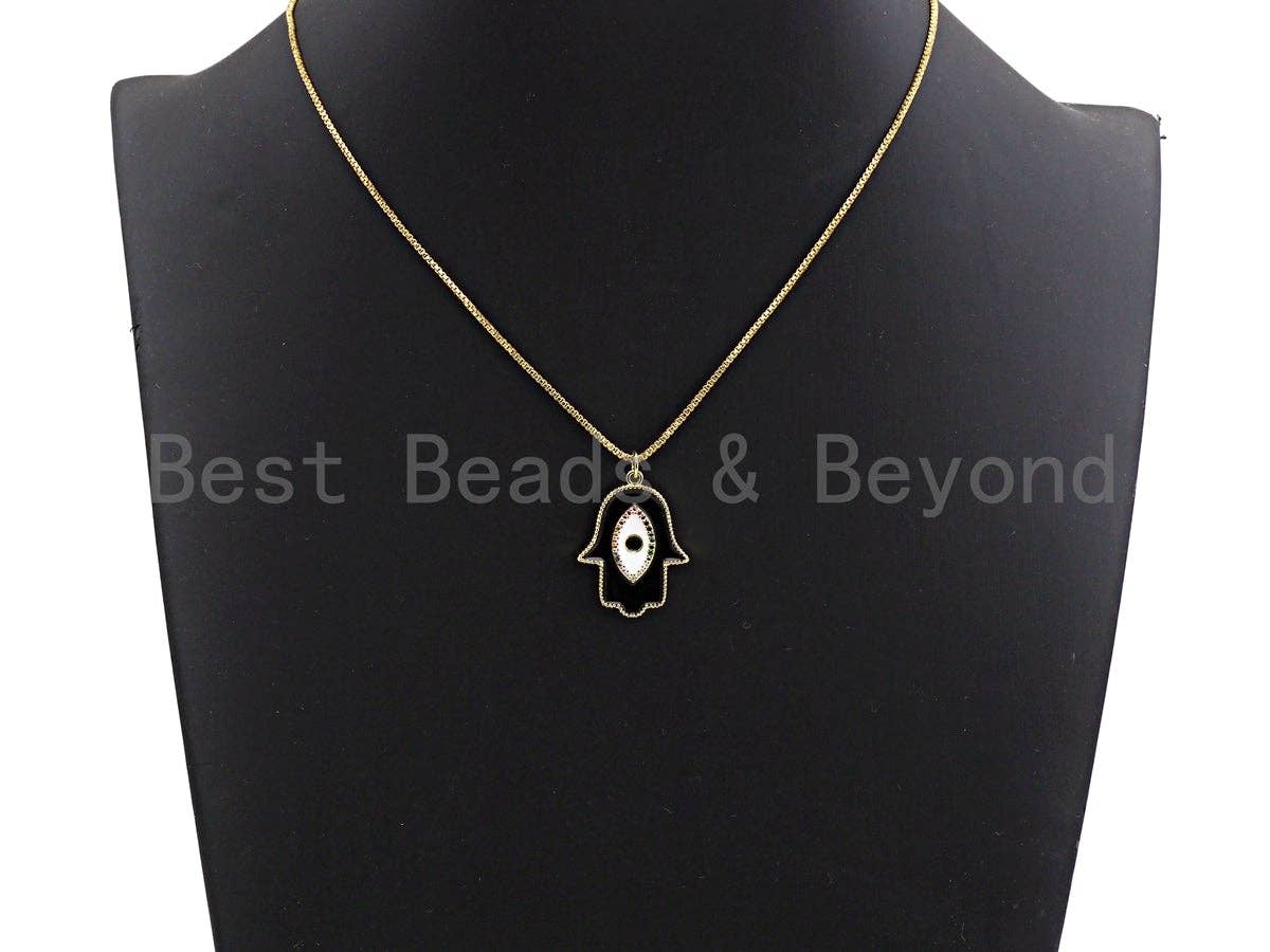 Enamel Colorful Evil eye On Hamsa Hand Pendant,CZ Micro Pave Oil Drop pendant,Enamel pendant,Enamel Jewelry,21x28mm,sku#F971