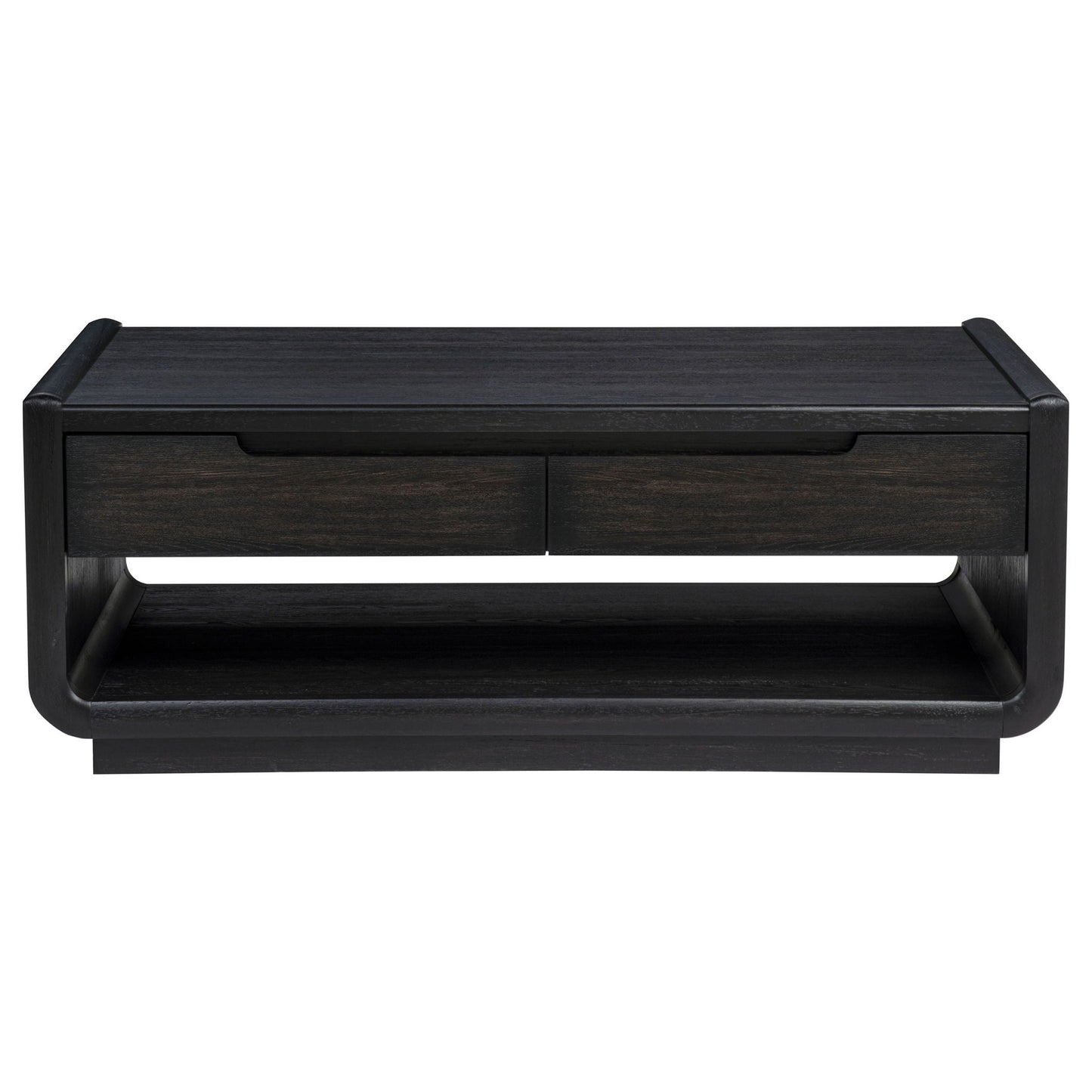Leandro 2-drawer Wood Cocktail Coffee Table Burnished Black