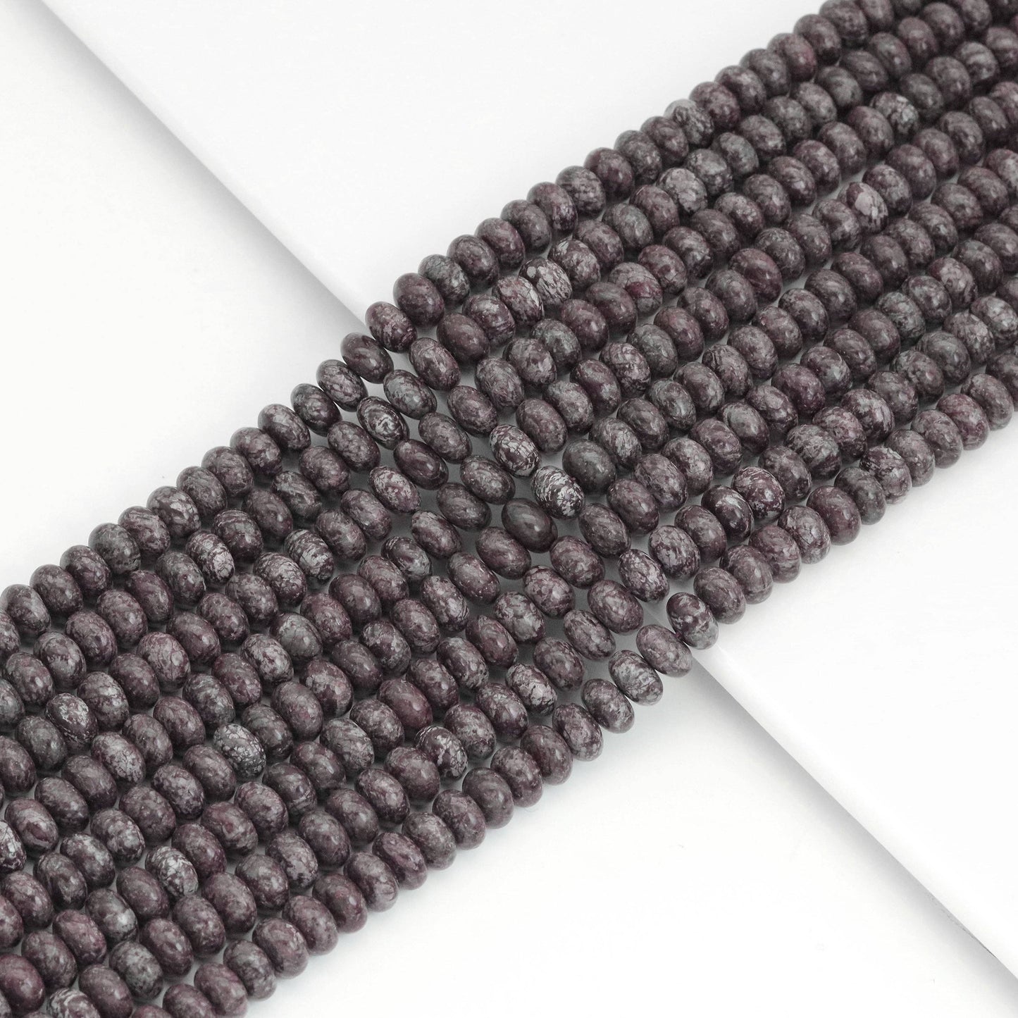 5x8mm Smooth Rondelle Brown Snowflake Beads, Sku#U1921