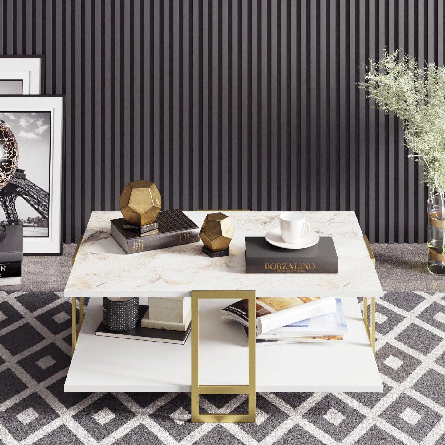 Polka Metal Wood Coffee Table