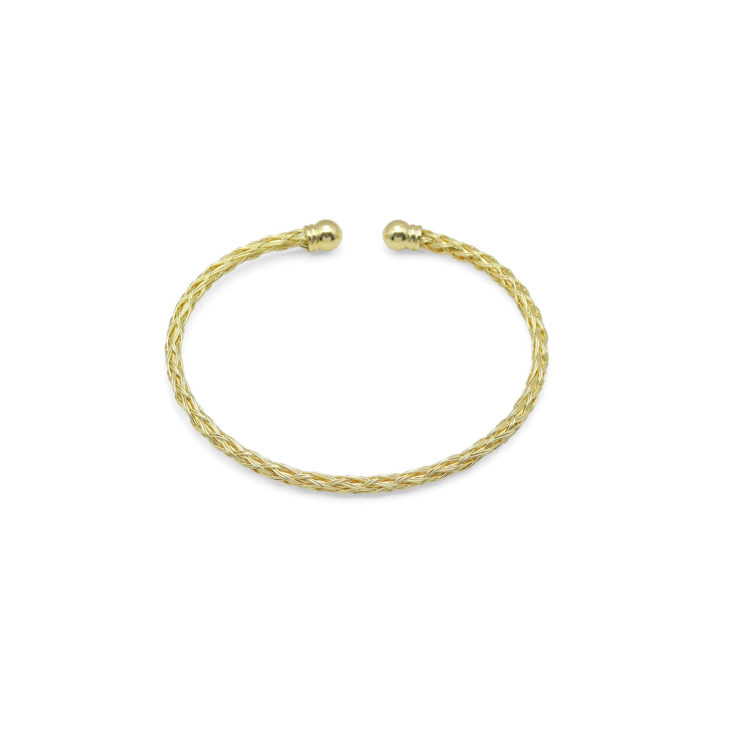 Gold Twisted line patten Bracelet, Sku#A444
