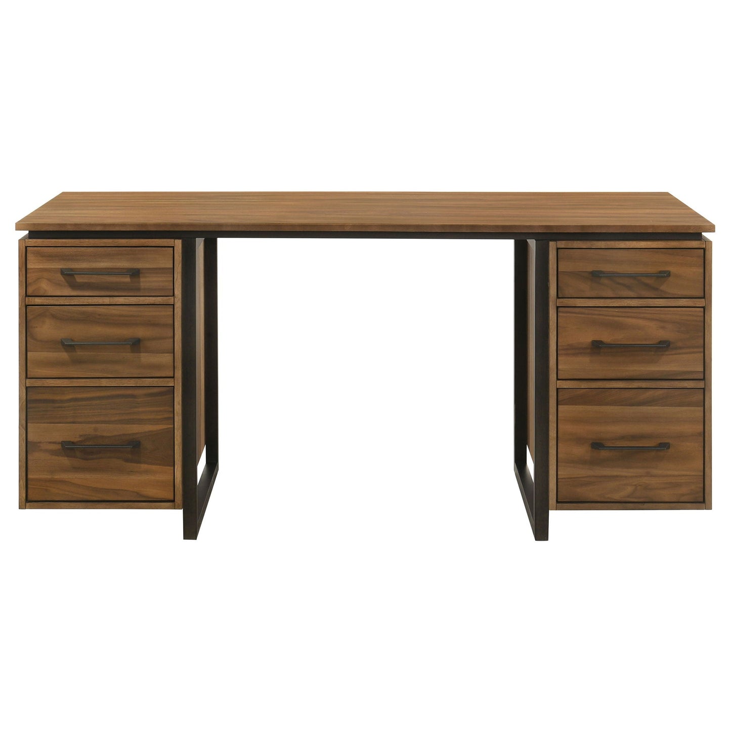 Berhalter 6-Drawer Double Pedestal File Computer Desk