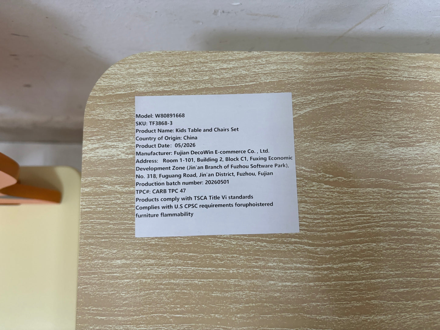 Kids Table and 2 Chairs Set