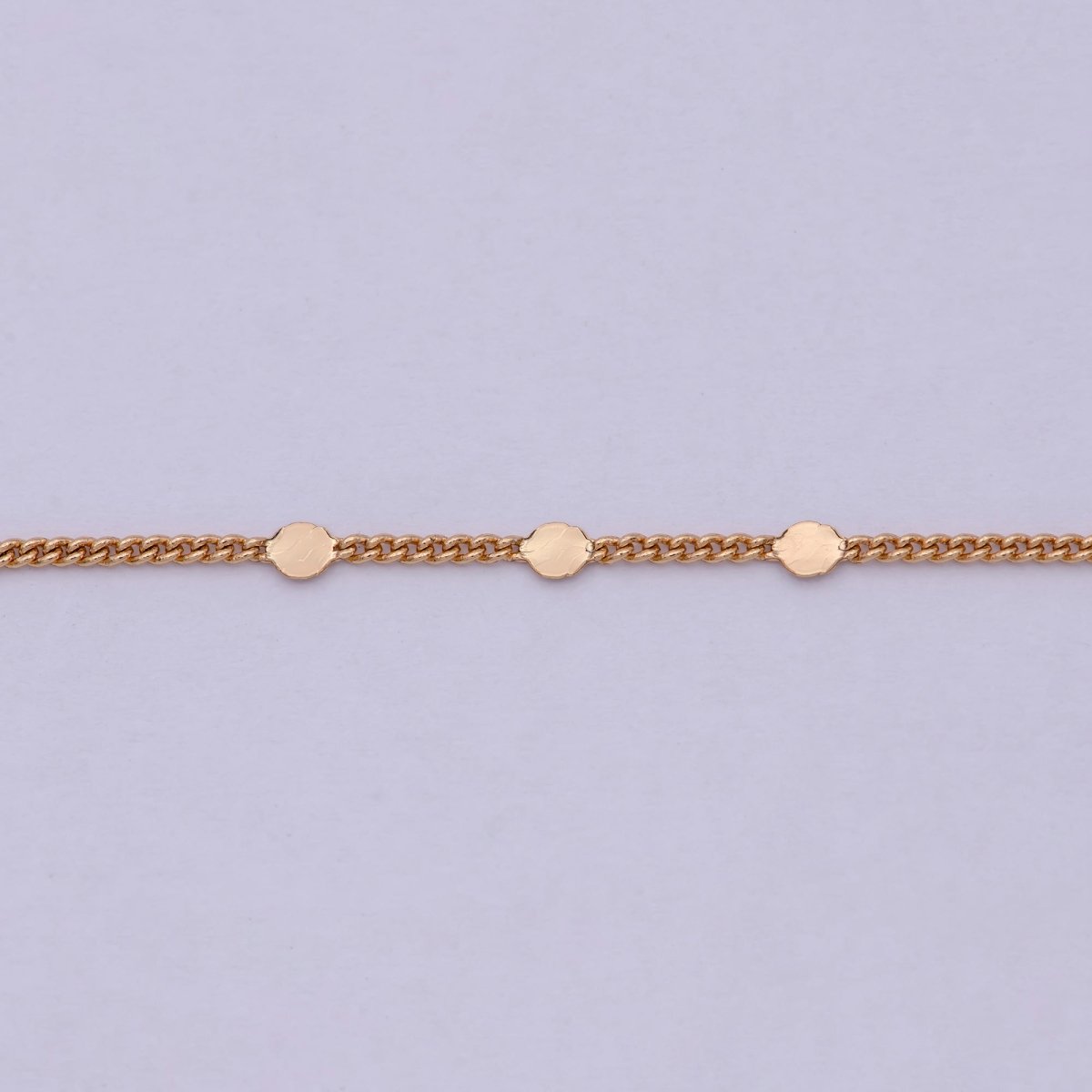 1mm 18K Gold Filled Chain Necklace Gold Curb Chain, Gold Chains 18 inch + 2 inch extender | WA-542 Clearance Pricing