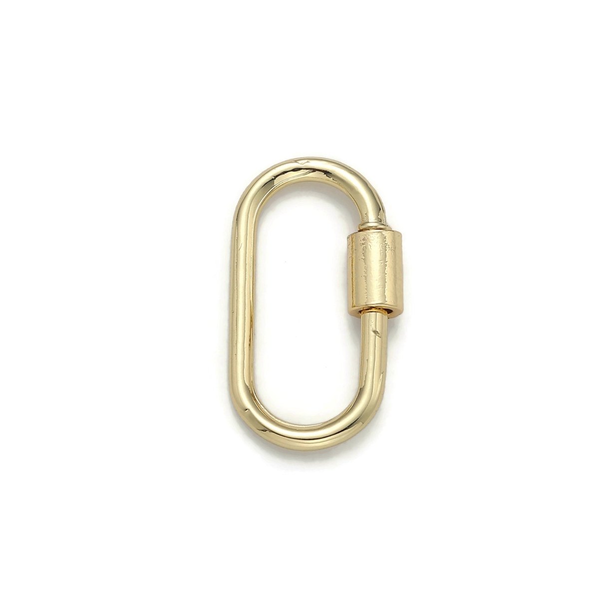 1pc Carabiner Screw  Clasp, Screw Clasp Oval , Interlocking Oval Clasp, Oval Shaped Clasps, Gold, Silver, and Rose Gold Color