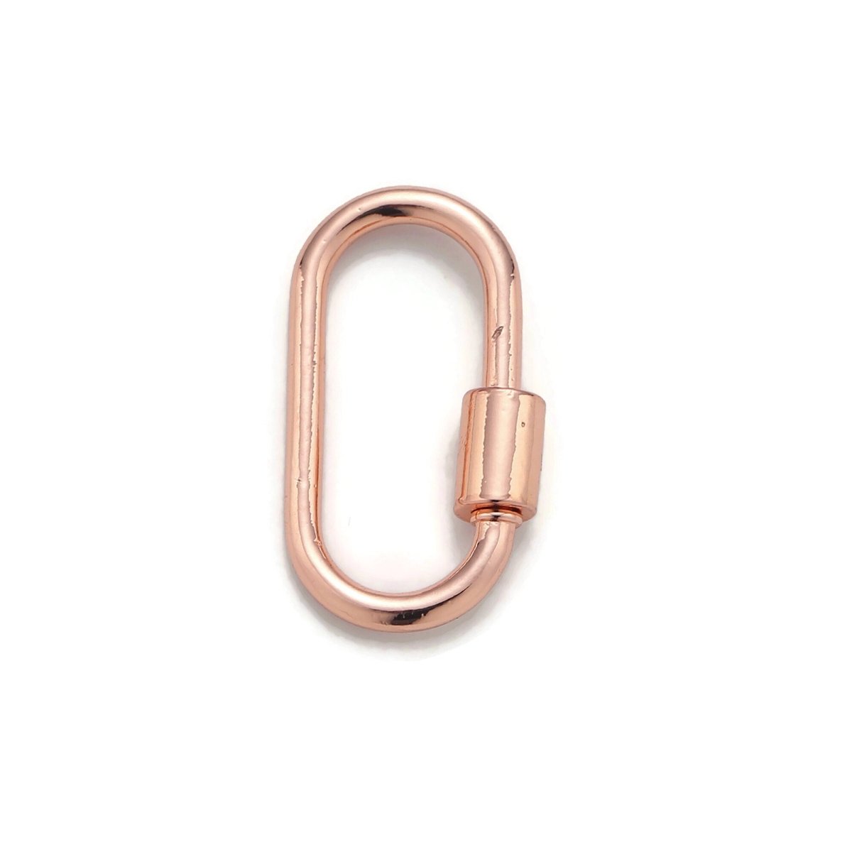 1pc Carabiner Screw  Clasp, Screw Clasp Oval , Interlocking Oval Clasp, Oval Shaped Clasps, Gold, Silver, and Rose Gold Color
