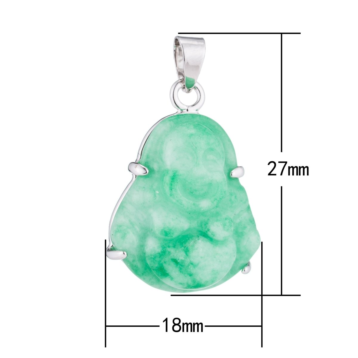 1pc Genuine Green Jade, Authentic, Laughing Buddha, Gemstone Buddhism Deity Religious Bracelet Charm Bead Finding Pendant For Jewelry Making | AH-209 AH-213