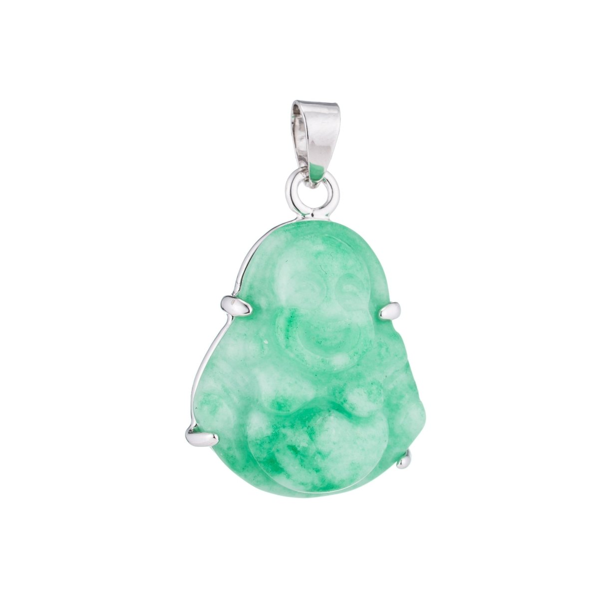 1pc Genuine Green Jade, Authentic, Laughing Buddha, Gemstone Buddhism Deity Religious Bracelet Charm Bead Finding Pendant For Jewelry Making | AH-209 AH-213