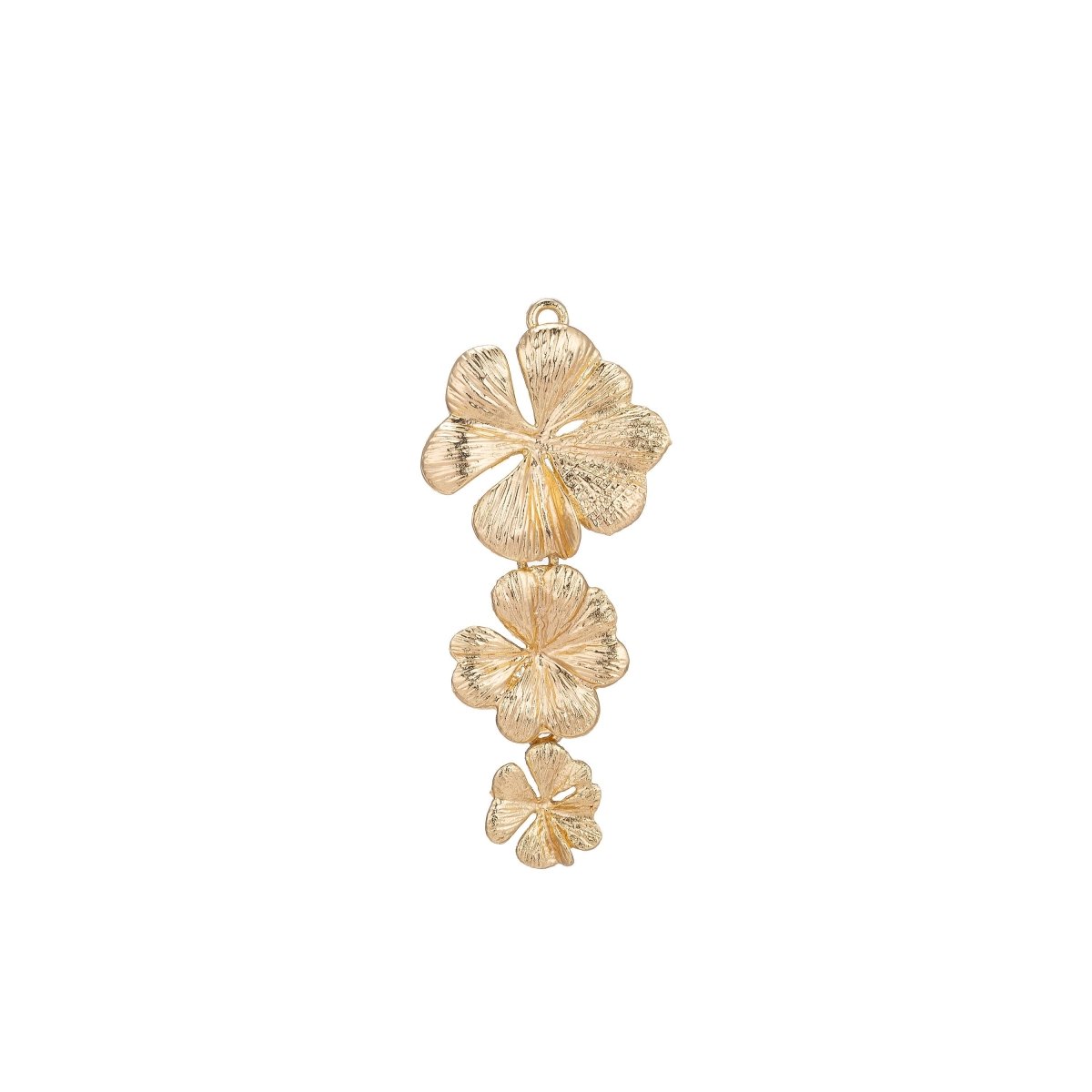 1pc Gold Filled Flowers Necklace Pendant Charm Bead Bails Findings for Jewelry Making Dangle Necklace Pendant E-464