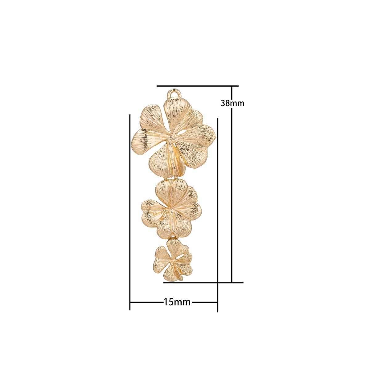 1pc Gold Filled Flowers Necklace Pendant Charm Bead Bails Findings for Jewelry Making Dangle Necklace Pendant E-464