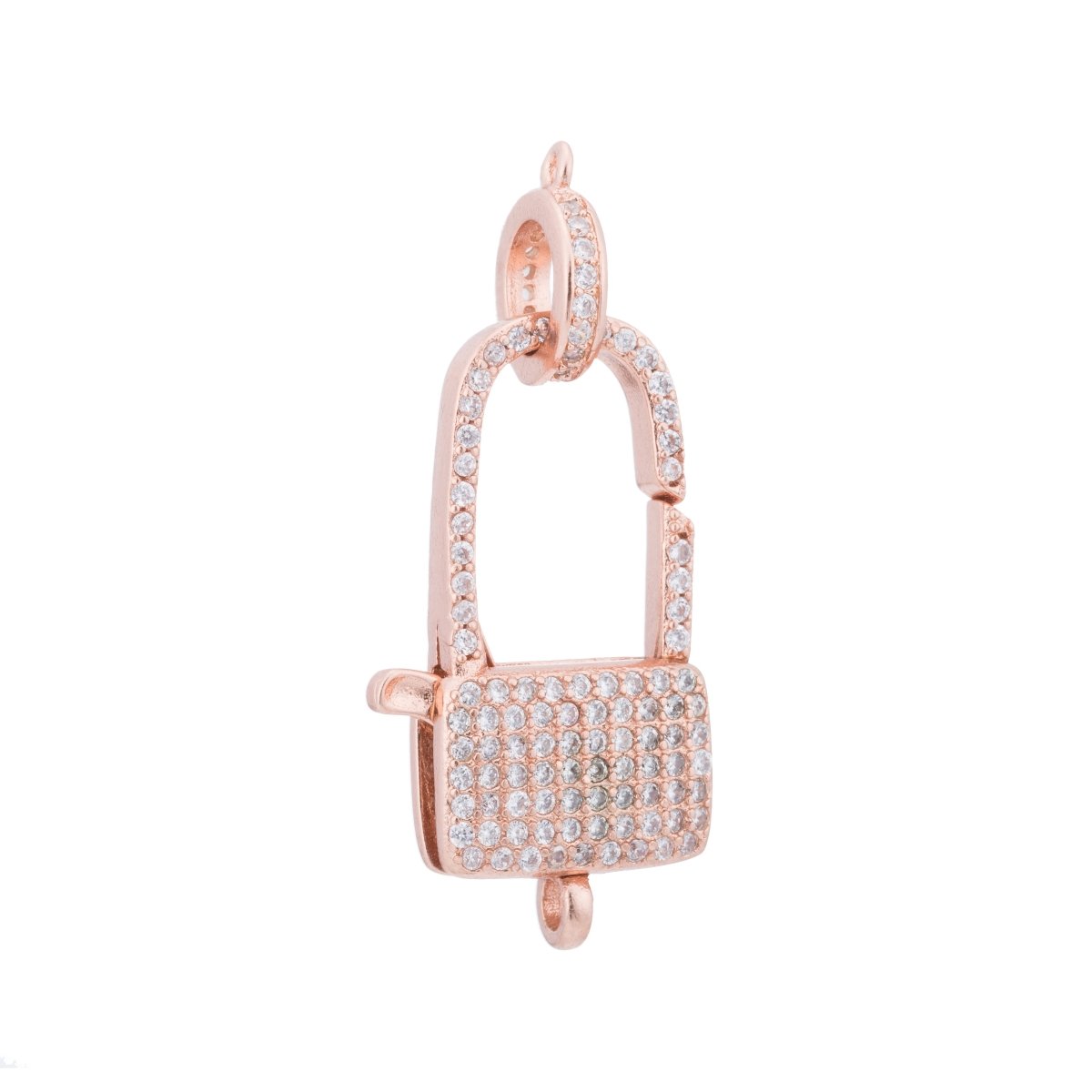 1pc Gold Filled / Rose Gold / Silver Hook End Clasp, Bracelet End Cap, Beading Clasp, Tips, Women Necklace Supplies Cubic Zirconia Bracelet Finding CONNECTOR for Jewelry Making | F119