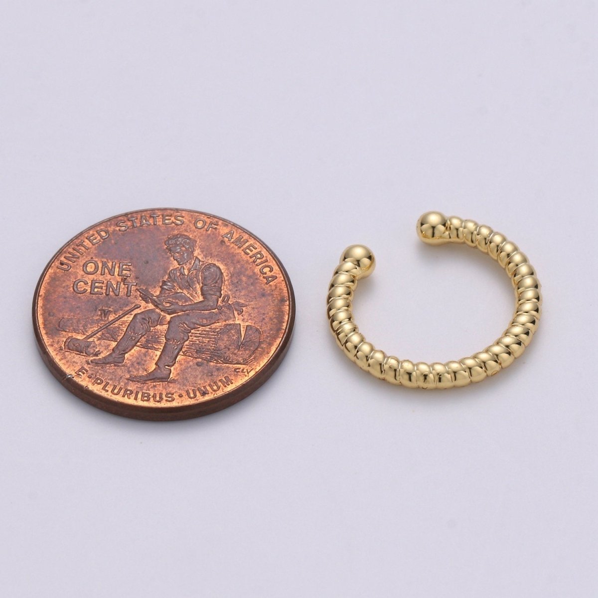 1x Gold Filled Earring Simple Ear Cuff, Twisted ear cuff, Dainty ear cuff no piercing, gold ear cuff, Minimalist earring Jewelry AI-119