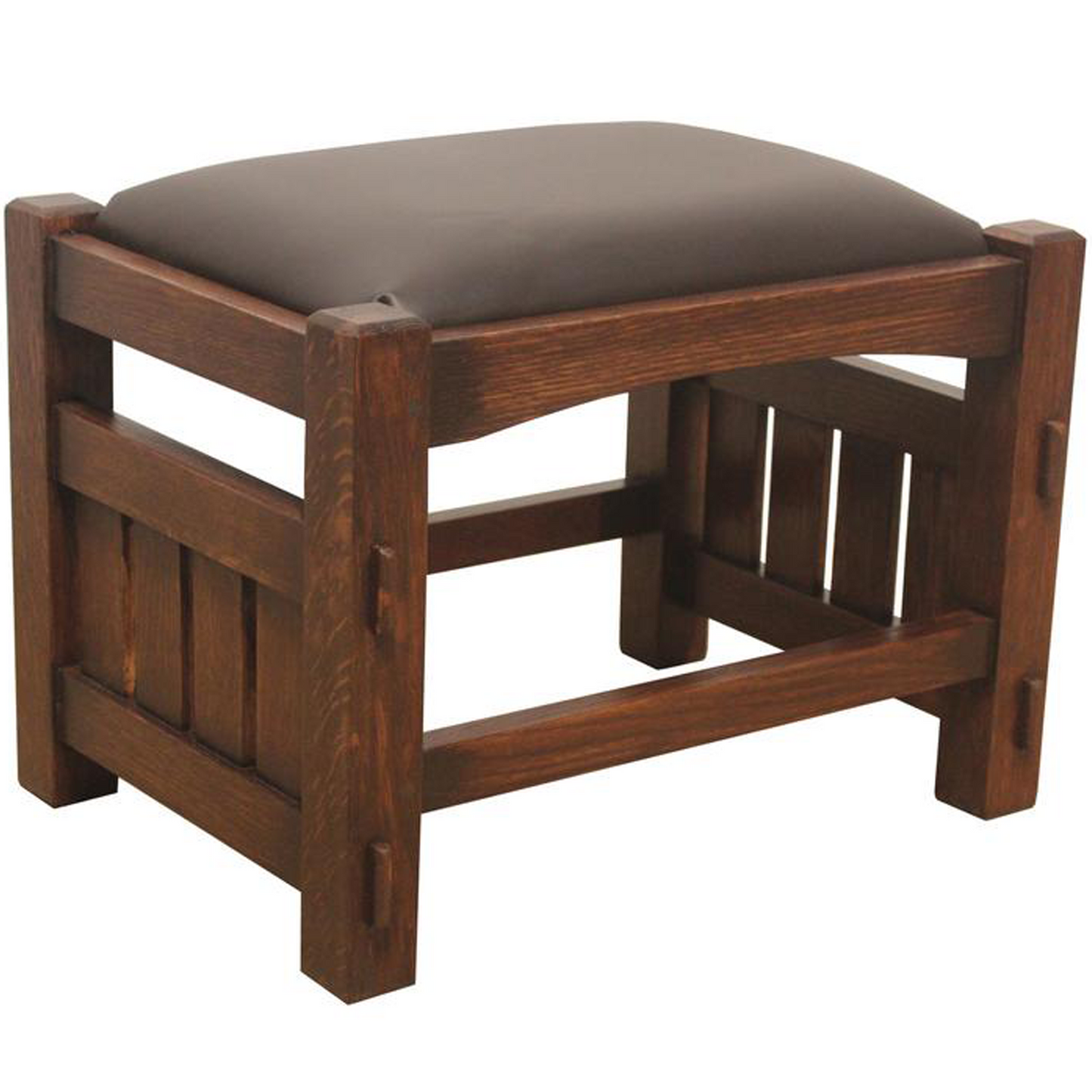 Mission Oak Footstool - Wide Spindles (2 Colors Available)