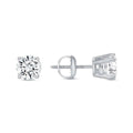 2 Ct Round Lab Created Grown Diamond Earrings 950 Platinum E/VVS Basket Screw