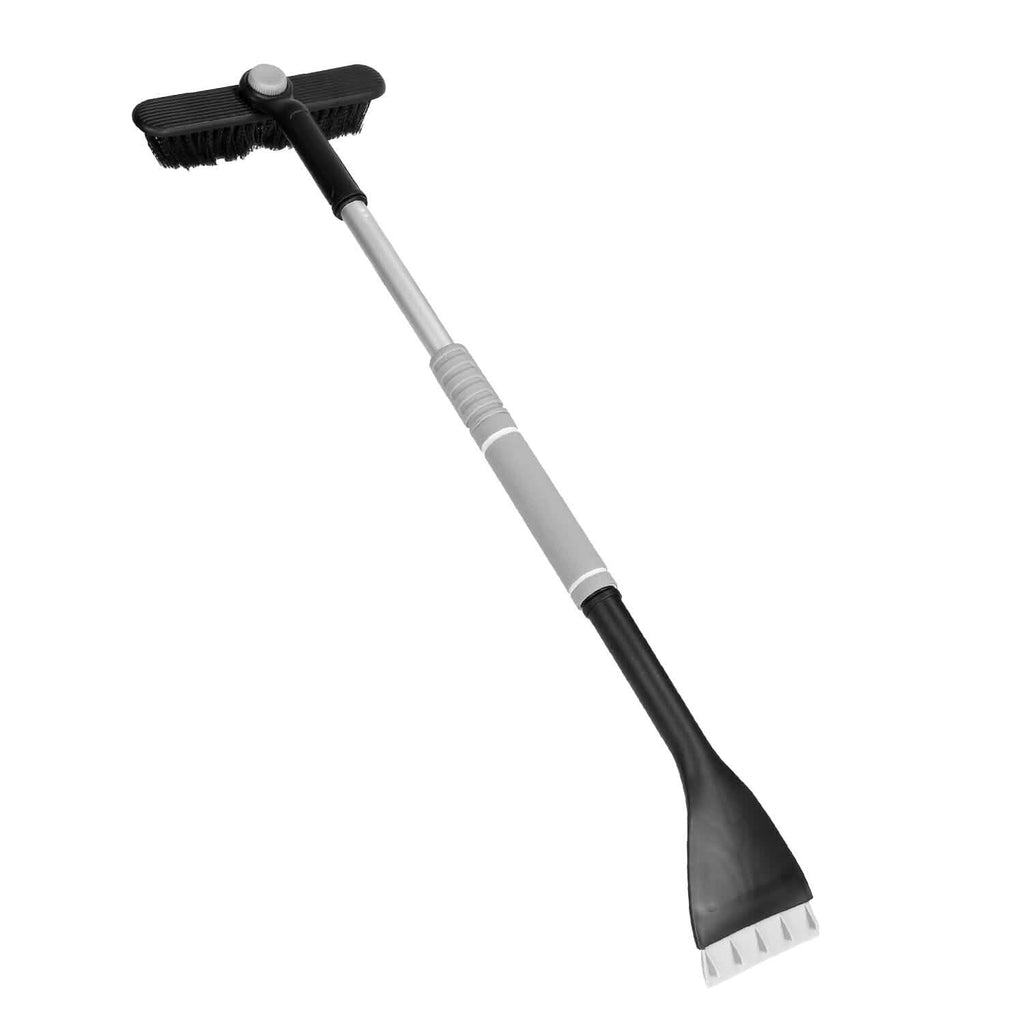 Pelle à neige 2-en-1 pour automobile, dégivrage avec tête de brosse pivotante à 360°