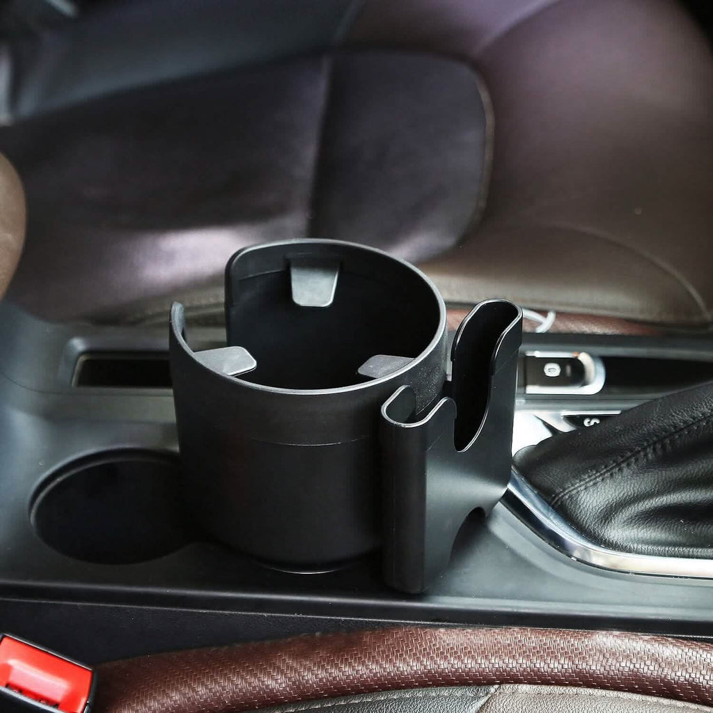 2-in-1 Car Cup Holder with Phone Holder Adjustable Base