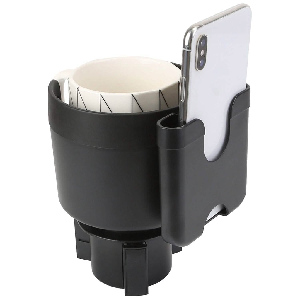 2-in-1 Car Cup Holder with Phone Holder Adjustable Base
