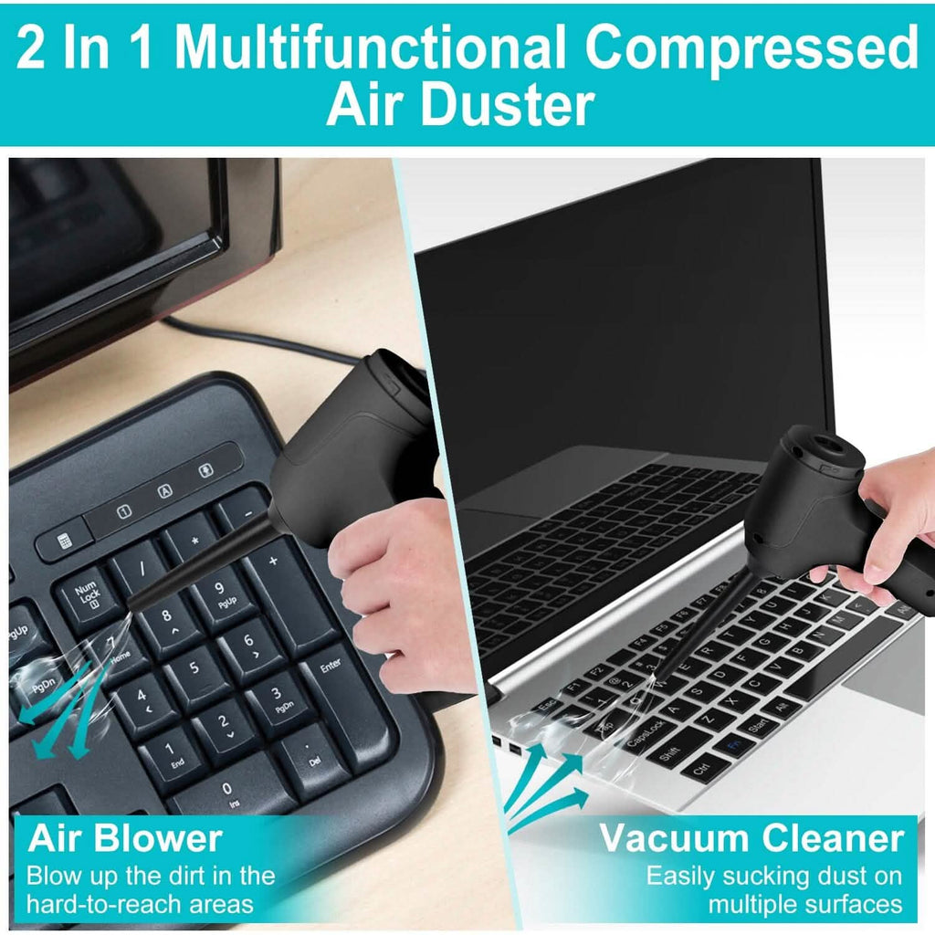 2-in-1 Cordless Vacuum Cleaner Compressed Air Duster