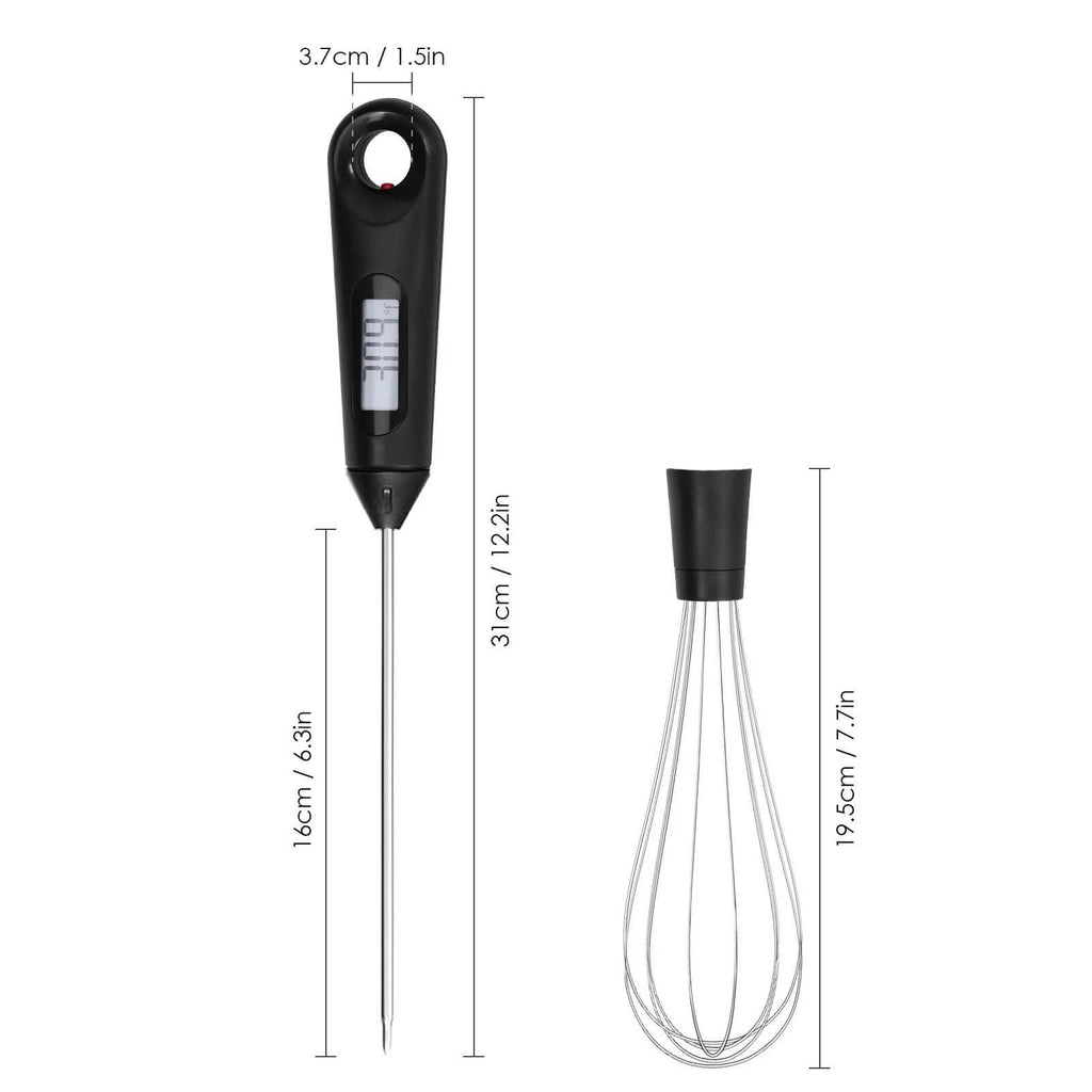 2-in-1 Instant Read Food Thermometer and Egg Whisk