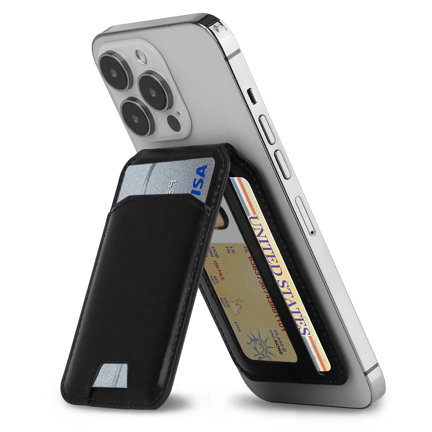 2-in-1 磁気カードウォレット付きスマホスタンド