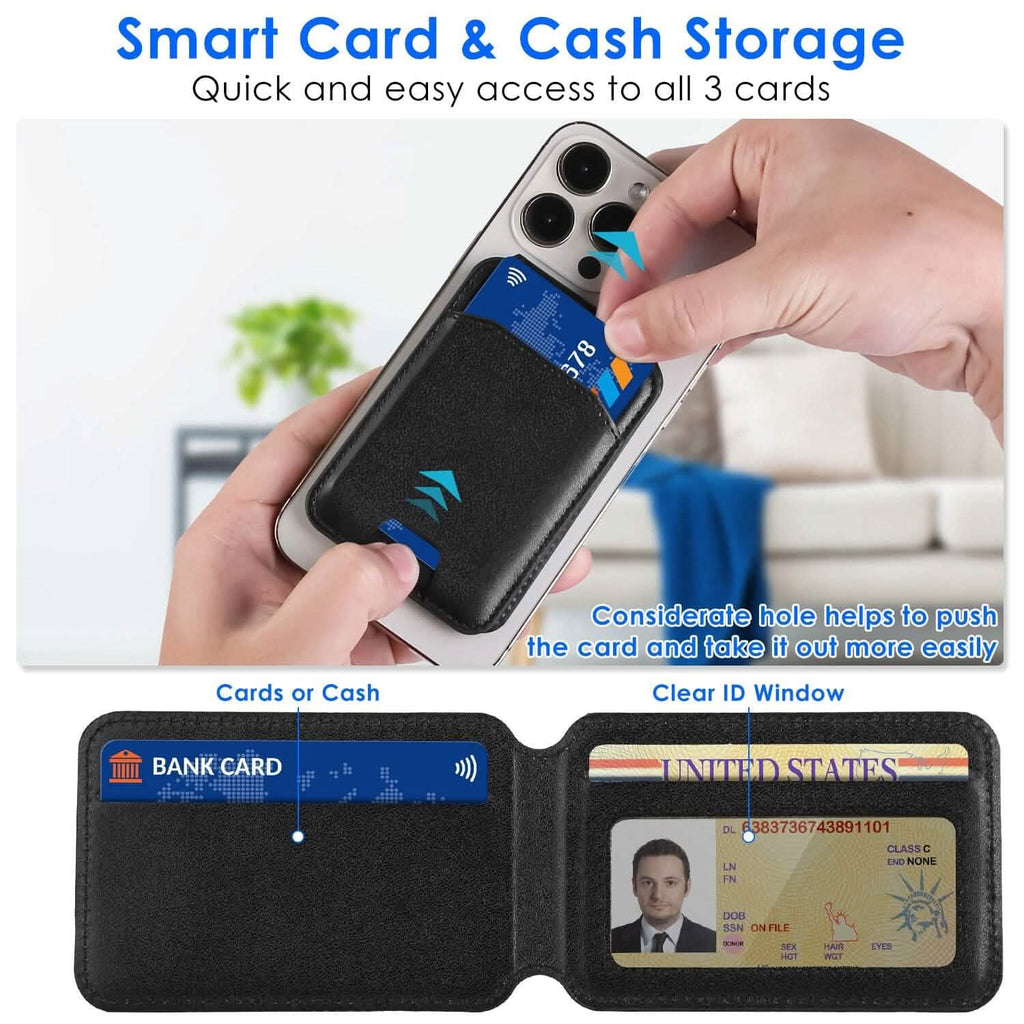 2-in-1 磁気カードウォレット付きスマホスタンド