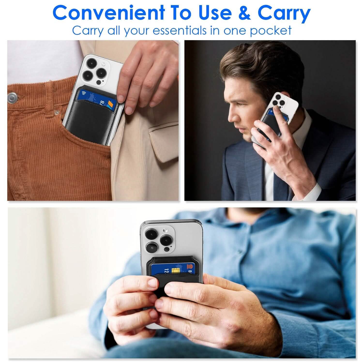 2-in-1 磁気カードウォレット付きスマホスタンド