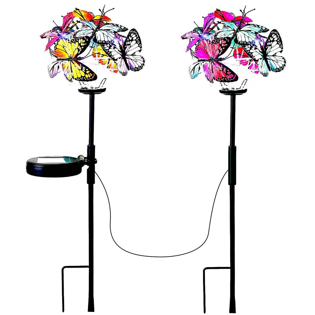 2-in-1 Outdoor Butterfly Solar Light Yard Stake