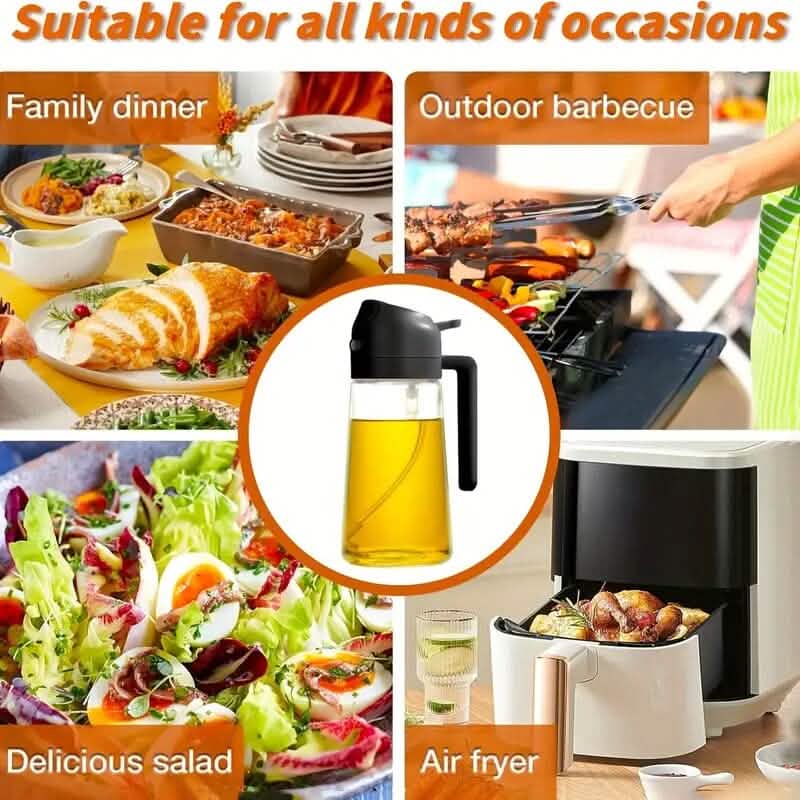 Pulvérisateur et distributeur d'huile portable 2-en-1