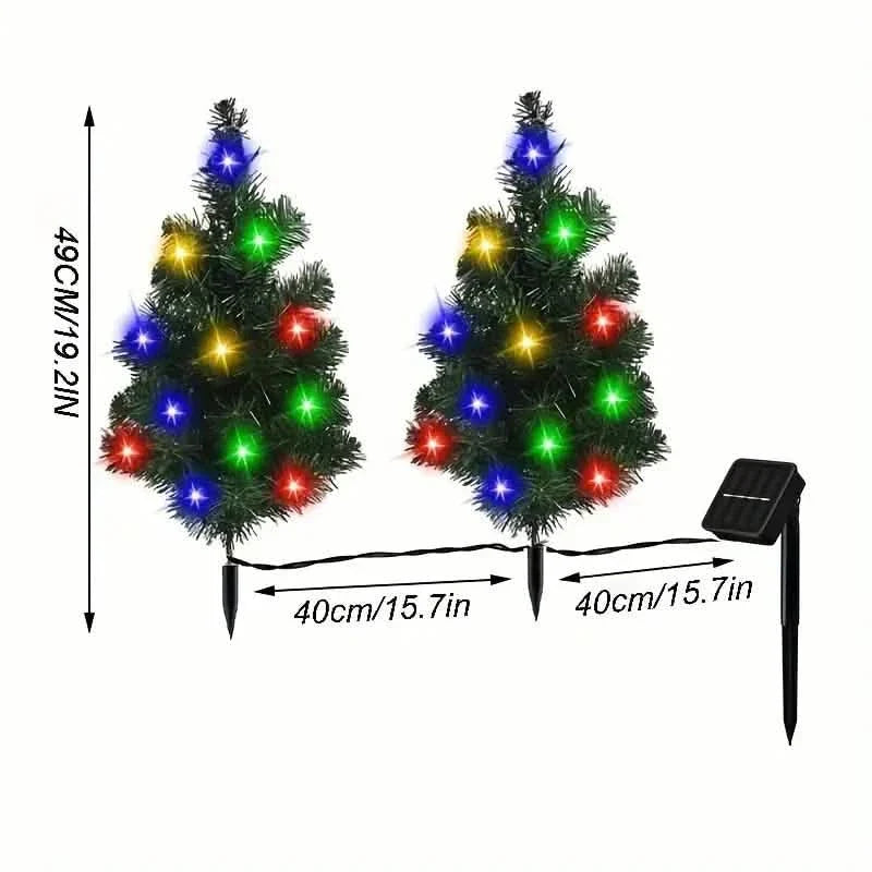 2-in-1 Solar Christmas Tree Lawn Light