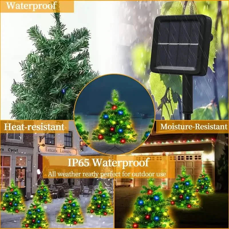 2-in-1 Solar Christmas Tree Lawn Light