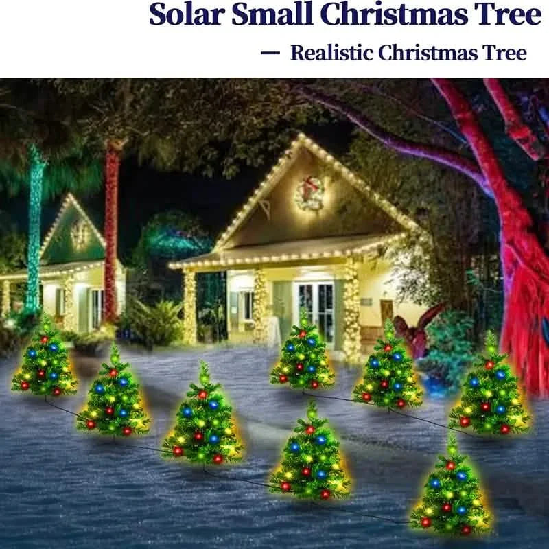 2-in-1 Solar Christmas Tree Lawn Light